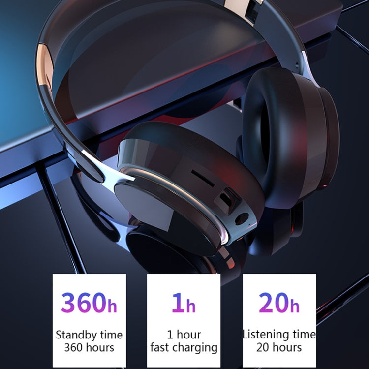 07S Folding Sports Computer Games Wireless Bluetooth V5.0 Headset with Mic (Red)