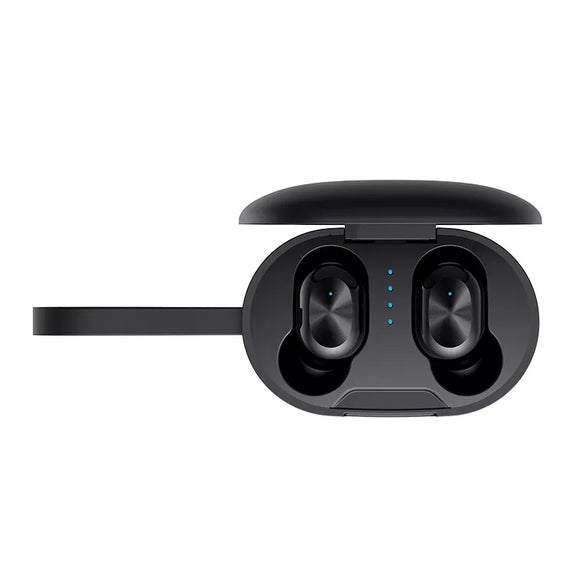 ETE-15 Water-resistant Bluetooth 5.0 Binaural Touch Control TWS Wireless Earphones (Black)