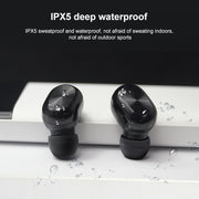 ETE-15 Water-resistant Bluetooth 5.0 Binaural Touch Control TWS Wireless Earphones (Black)