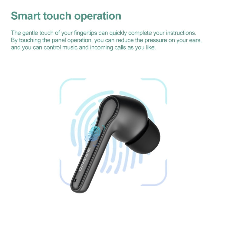 ETE-51 TWS In-Ear Wireless Touch Control Bluetooth 5.0 Sports Earphones (Black)