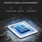 DT-5 IPX Water-resistant Bluetooth 5.0 Wireless Bluetooth Earphone with Magnetic Charging Box, Support Call & Power Bank Function(Pink)