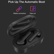 DT-5 IPX Water-resistant Bluetooth 5.0 Wireless Bluetooth Earphone with Magnetic Charging Box, Support Call & Power Bank Function(Green)