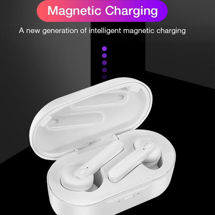 DT-5 IPX Water-resistant Bluetooth 5.0 Wireless Bluetooth Earphone with Magnetic Charging Box, Support Call & Power Bank Function(White)