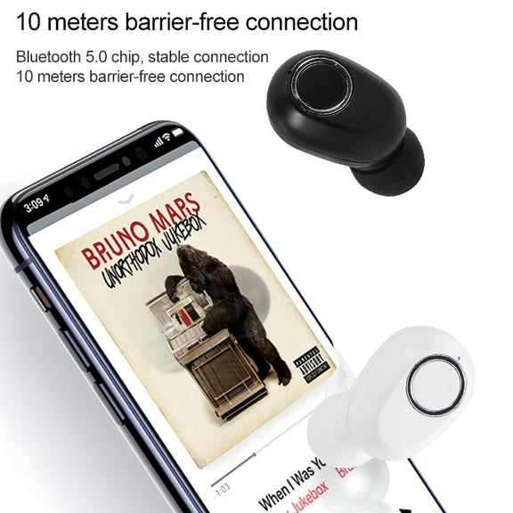 DT-13 Wireless Two Ear Bluetooth Headset Supports Touch & Smart Magnetic Charging(White)