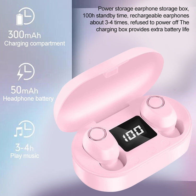 DT-13 Wireless Two Ear Bluetooth Headset Supports Touch & Smart Magnetic Charging(White)