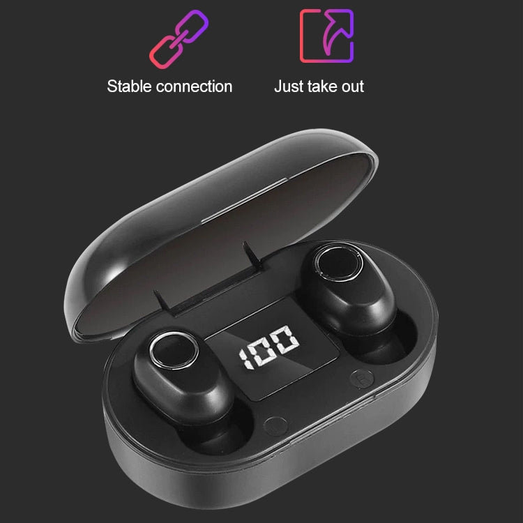 DT-13 Wireless Two Ear Bluetooth Headset Supports Touch & Smart Magnetic Charging(White)