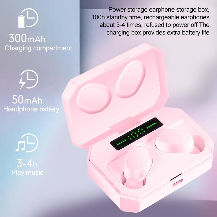 DT-14 Wireless Two Ear Bluetooth Headset Supports Touch & Smart Magnetic Charging & Power On Automatic Pairing(Black)