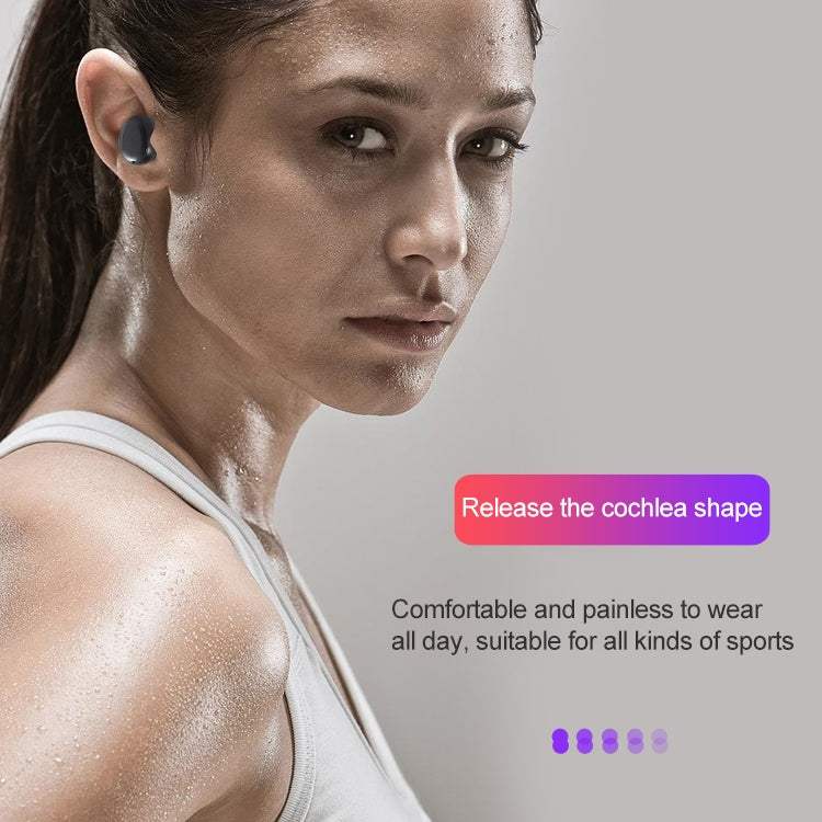 DT-14 Wireless Two Ear Bluetooth Headset Supports Touch & Smart Magnetic Charging & Power On Automatic Pairing(Black)