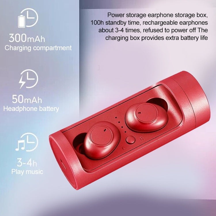 DT-15 Wireless Two Ear Bluetooth Headset Supports Touch & Smart Magnetic Charging & Power On Automatic Pairing (White)