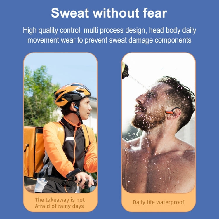 M-D8 IPX5 Water-resistant Bone Passage Bluetooth Hanging Ear Wireless Earphone (Black)