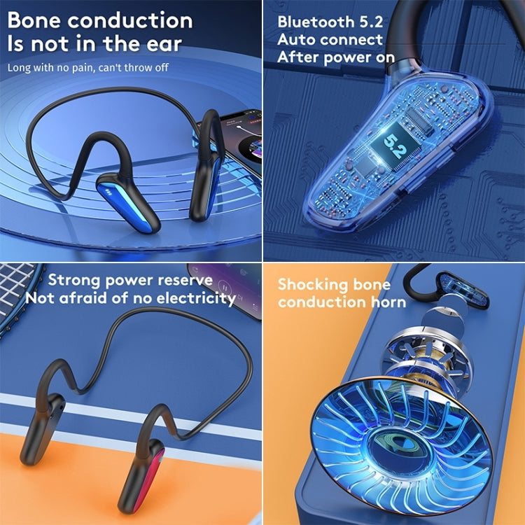 M-D8 IPX5 Water-resistant Bone Passage Bluetooth Hanging Ear Wireless Earphone (Green)