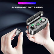 F9 TWS V5.0 Touch Control Binaural Wireless Bluetooth Headset with Charging Case and Digital Display