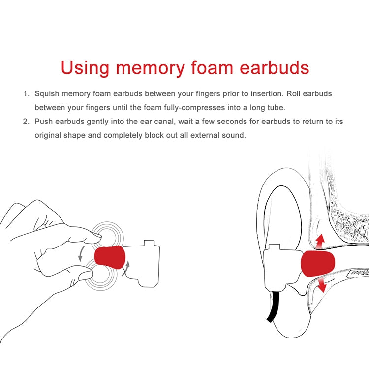 TRN Earphone Silicone Memory Foam Earplug(Blue)