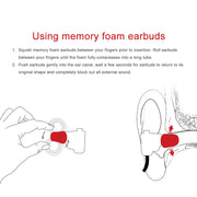 TRN Earphone Silicone Memory Foam Earplug(Red)