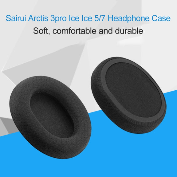 1 Pair Leather Sponge Protective Case for Steelseries Arctis 3 Pro  / Ice 5 / Ice 7 Headphone (White)