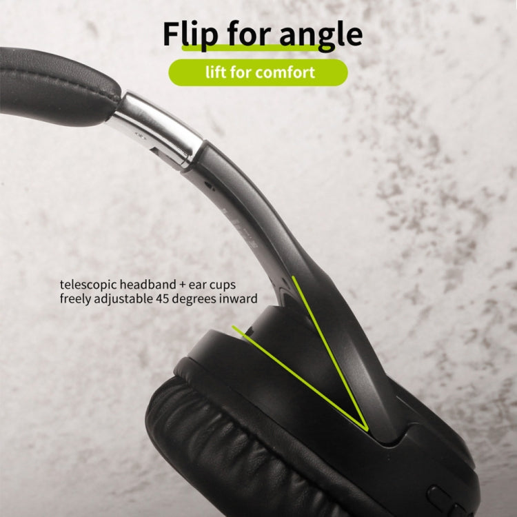 ZEALOT B28 Folding Headband Bluetooth Stereo Music Headset with Display (Black)