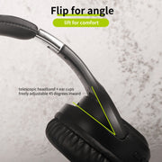 ZEALOT B28 Folding Headband Bluetooth Stereo Music Headset with Display (Black)