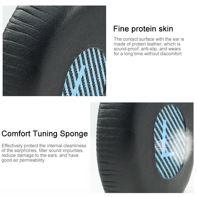 2 PCS For Bose QC3 Headphone Cushion Sponge Cover Earmuffs Replacement Earpads