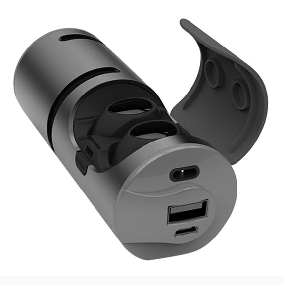 3 in 1 TWS Mini Water-resistant Bluetooth 4.2 Wireless Earphone + Audio + Charging Box(Black)