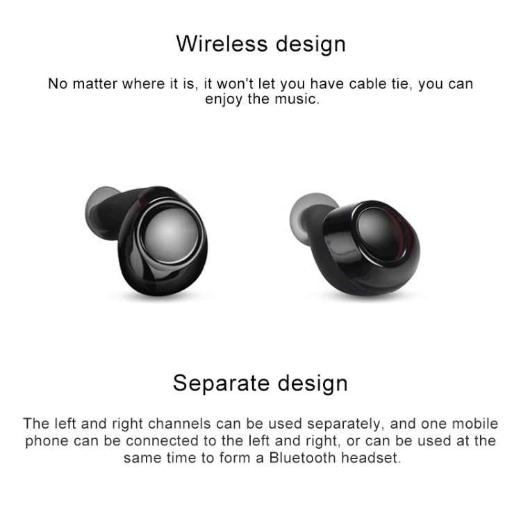 Drawer Type S2 Ear-in TWS Bluetooth V5.0 Wireless Earphones(Gold)