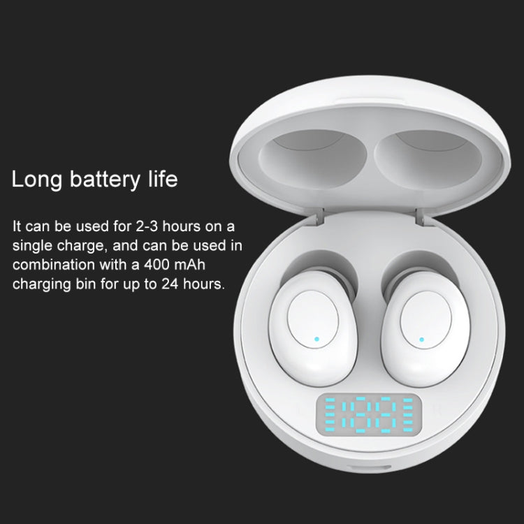J1 TWS Digital Display Bluetooth V5.0 Wireless Earphones with LED Charging Box(Black)