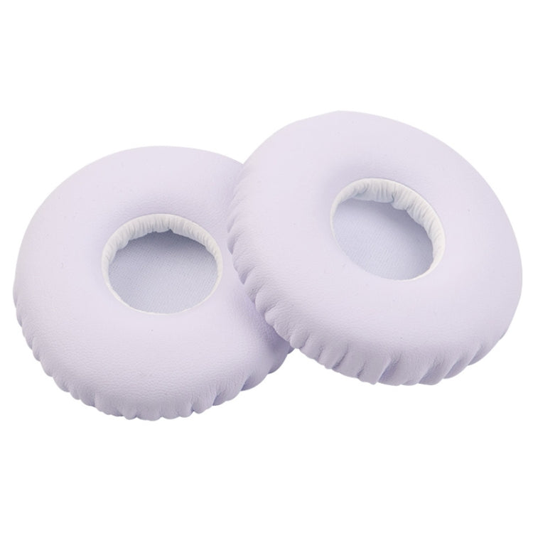 For JBL Synchros S400BT Headphones Imitation Leather + Memory Foam Soft Earphone Protective Cover Earmuffs, One Pair(White)