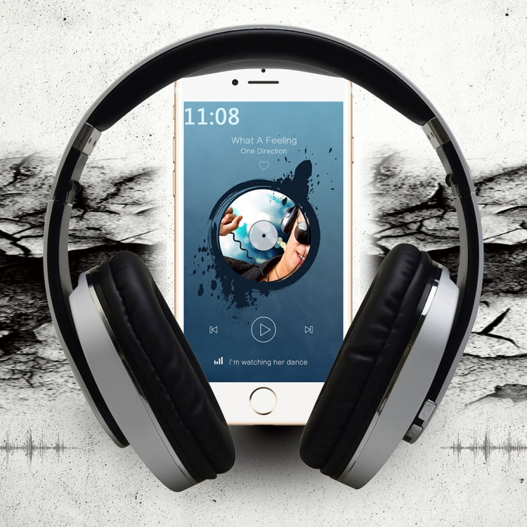 BTH-878 Foldable Wireless Bluetooth V4.1 Headset Stereo Sound Earphones (Silver)