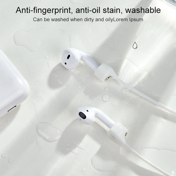 Wireless Bluetooth Headset Anti-lost Rope Magnetic Silicone Lanyard for Apple AirPods 1 / 2(Mint Green)