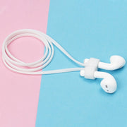 Wireless Bluetooth Headset Anti-lost Rope Magnetic Silicone Lanyard for Apple AirPods 1 / 2(White)