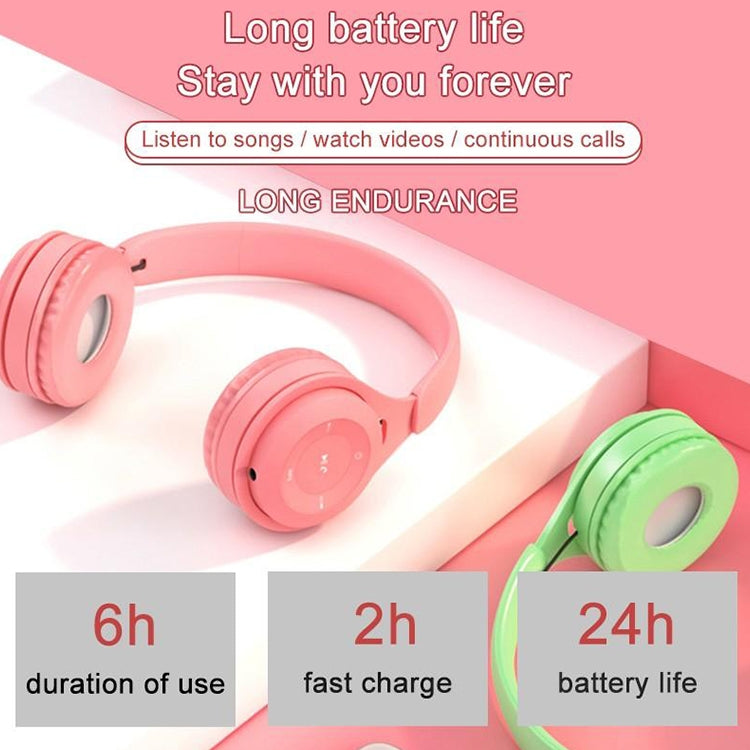 Y08 Hifi Sound Quality Macaron Bluetooth Headset, Supports Calling & TF Card & 3.5mm AUX (Yellow)
