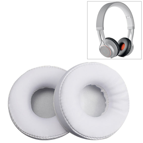 2 PCS For Jabra Revo Wireless Headphone Cushion Sponge Leather Cover Earmuffs Replacement Earpads(White)