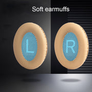 1 Pair Soft Earmuff Headphone Jacket with Sound Insulation Cotton for BOSE QC2 / QC15 / AE2 / QC25(Black)
