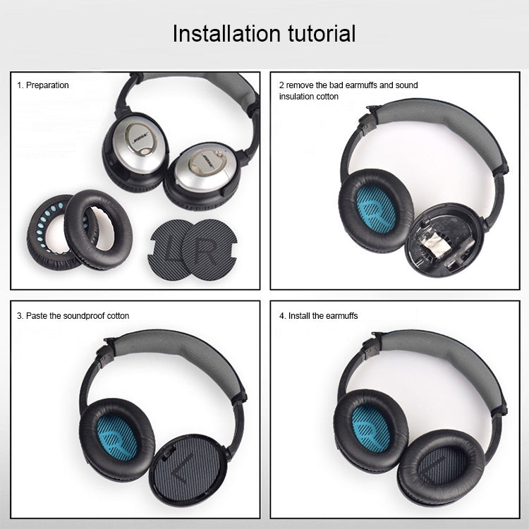 1 Pair Soft Earmuff Headphone Jacket with Common Cotton for BOSE QC2 / QC15 / AE2 / QC25(Yellow)