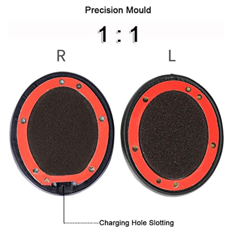 1 Pair Soft Sponge Earmuff Headphone Jacket for Beats Solo 2.0, Wired Version(Black)