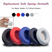 1 Pair Soft Sponge Earmuff Headphone Jacket for Beats Solo 2.0, Wired Version(Black)