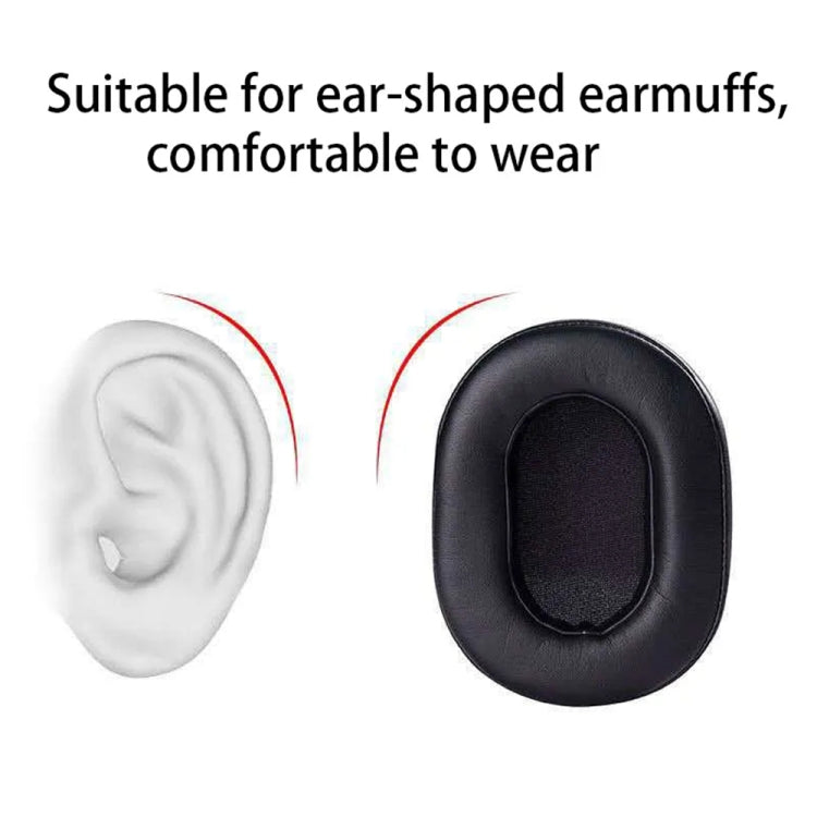 1 Pair Soft Sponge Earmuff Headphone Jacket for Audio-technica ATH-MSR7 / M50X / M20 / M40 / M40X(Black)