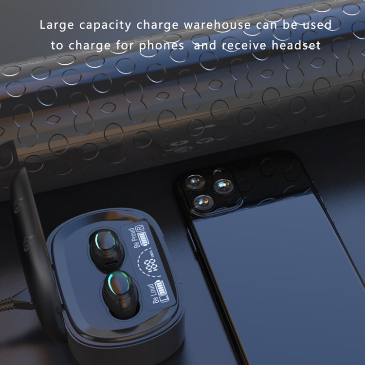 MD06 Mini In-ear TWS Wireless Touch Digital Display Bluetooth Earphone (Pink)