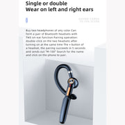 ME-100 TWS Business Rotating Universal True Stereo 5.0 Version Hanging Ear In-Ear Bluetooth Headset(Black+Orange)