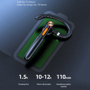 ME-100 TWS Business Rotating Universal True Stereo 5.0 Version Hanging Ear In-Ear Bluetooth Headset(Red + Black)