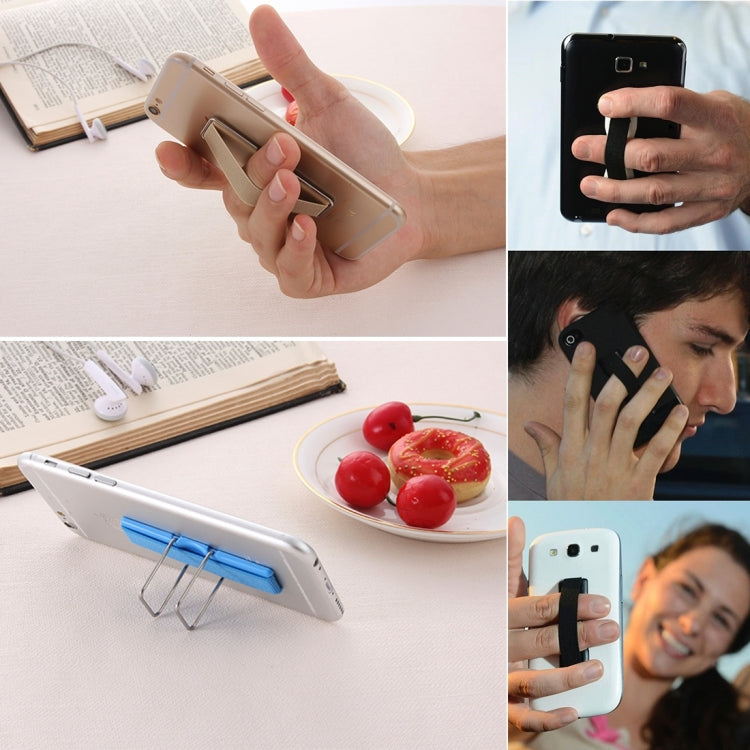 2 in 1 Adjustable Universal Mini Adhesive Holder Stand + Slim Finger Grip, Size: 7.3 x 2.2 x 0.3 cm(Black)