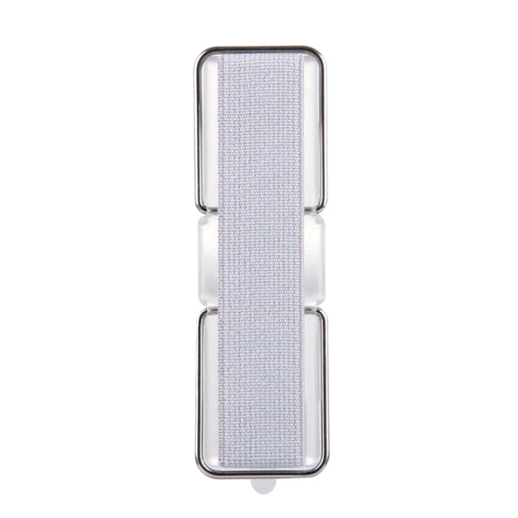2 in 1 Adjustable Universal Mini Adhesive Holder Stand + Slim Finger Grip, Size: 7.3 x 2.2 x 0.3 cm(Silver)