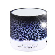 A9 Mini Portable Glare Crack Bluetooth Stereo Speaker with LED Light, Built-in MIC, Support Hands-free Calls & TF Card(Black)