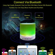 A9 Mini Portable Glare Crack Bluetooth Stereo Speaker with LED Light, Built-in MIC, Support Hands-free Calls & TF Card(Black)