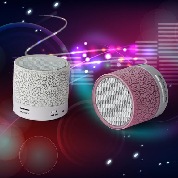 A9 Mini Portable Glare Crack Bluetooth Stereo Speaker with LED Light, Built-in MIC, Support Hands-free Calls & TF Card(Green)