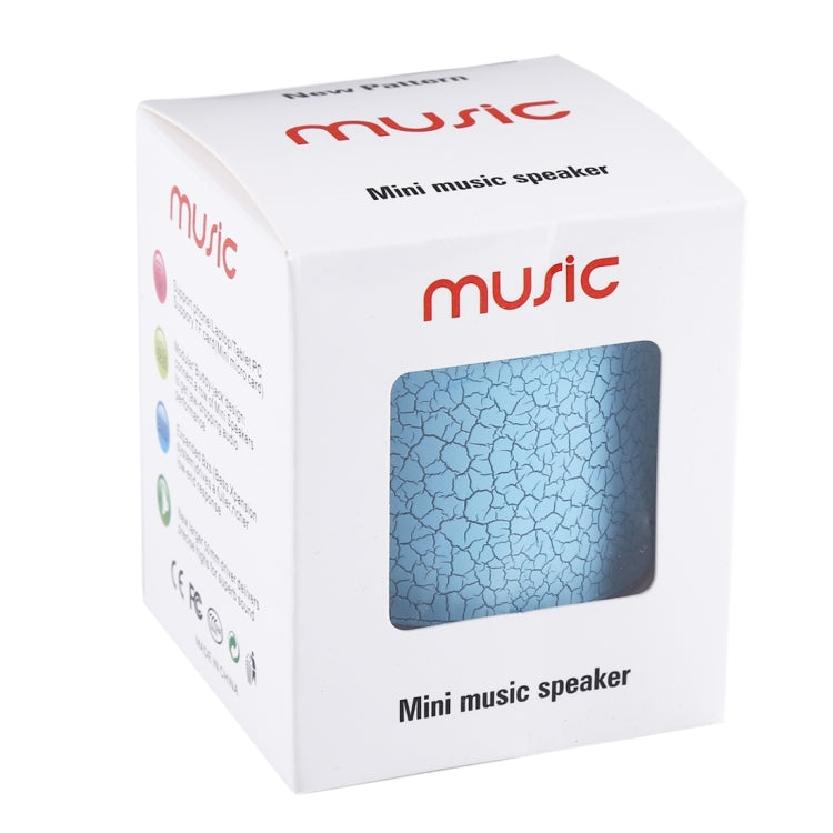 A9 Mini Portable Glare Crack Bluetooth Stereo Speaker with LED Light, Built-in MIC, Support Hands-free Calls & TF Card(Blue)
