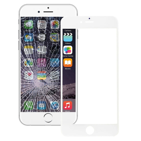 Front Screen Outer Glass Lens with Front LCD Screen Bezel Frame & OCA Optically Clear Adhesive for iPhone 6(White)