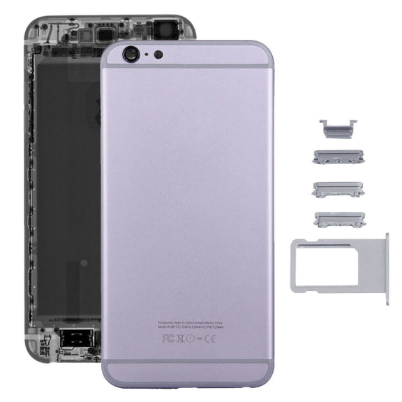 5 in 1 for iPhone 6s Plus (Back Cover + Card Tray + Volume Control Key + Power Button + Mute Switch Vibrator Key) Full Assembly Housing Cover(Grey)