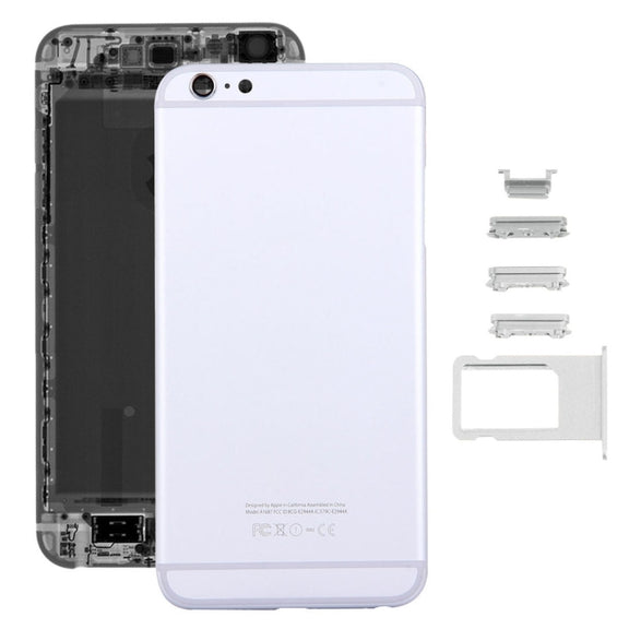 5 in 1 for iPhone 6s Plus (Back Cover + Card Tray + Volume Control Key + Power Button + Mute Switch Vibrator Key) Full Assembly Housing Cover(Silver)