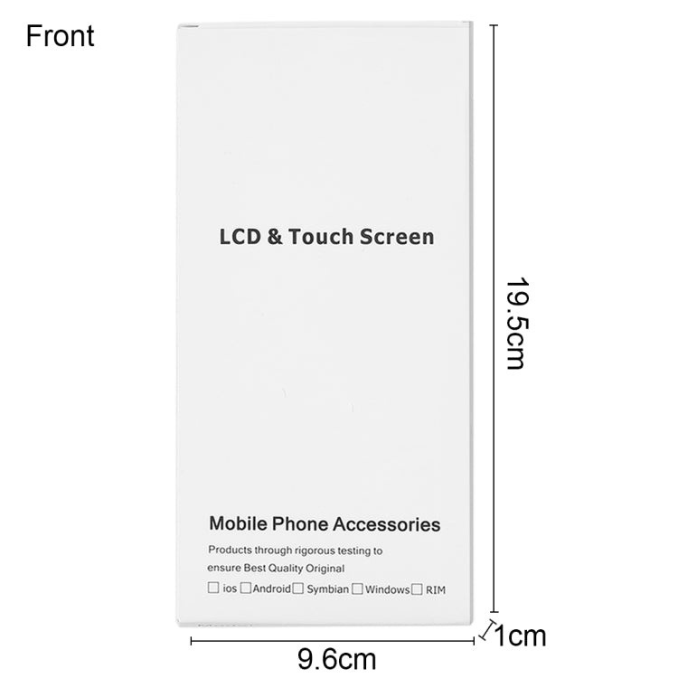 50 PCS Cardboard Packaging White Box for iPhone 6s Plus & 6 Plus LCD Screen and Digitizer Full Assembly