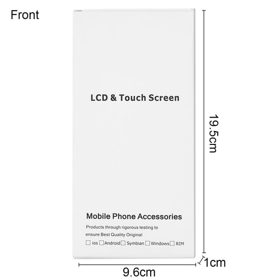 50 PCS Cardboard Packaging White Box for iPhone 6s Plus & 6 Plus LCD Screen and Digitizer Full Assembly